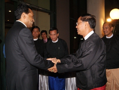 His Excellency U Myint Swe is welcomed by Mr. Saman Sarathchandra