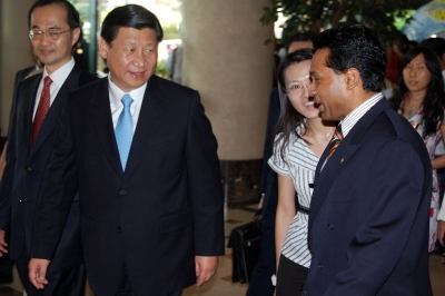 Written in my heart “the best day in the year” Hotel General Manager Saman Sarathchandra with the President of the People's Republic of China Xi Jinping
