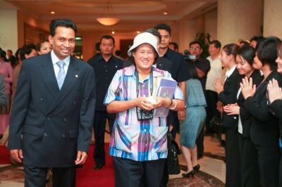 Saman Sarathchandra with HRH Princess Maha Chakri Sirindhorn