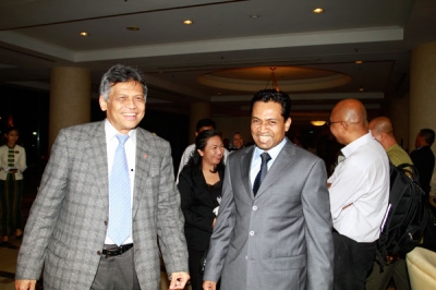 Saman Sarathchandra with Asean Secretary General, Dr. Surin Pitsuwan